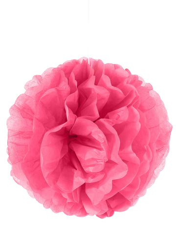 Pompon za obešanje v papirju Fuchsia 35 cm