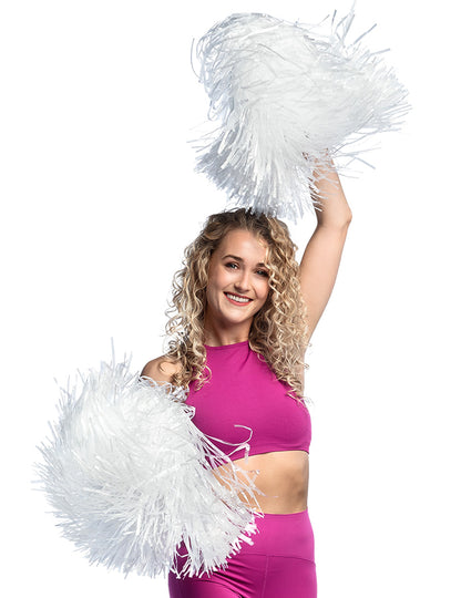 Kovinski beli pompom