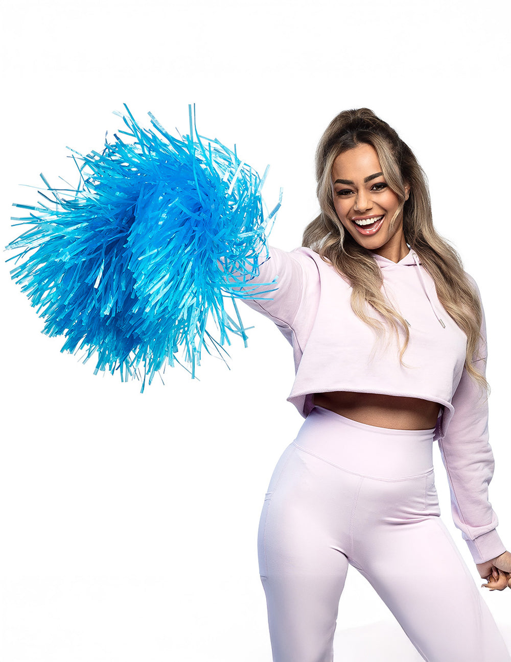 Mise en situation du pompon de pom-pom girl pour supporter