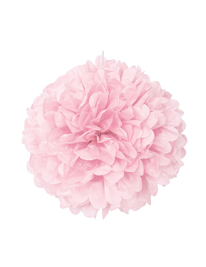 Pompon en papier boule décorative rose