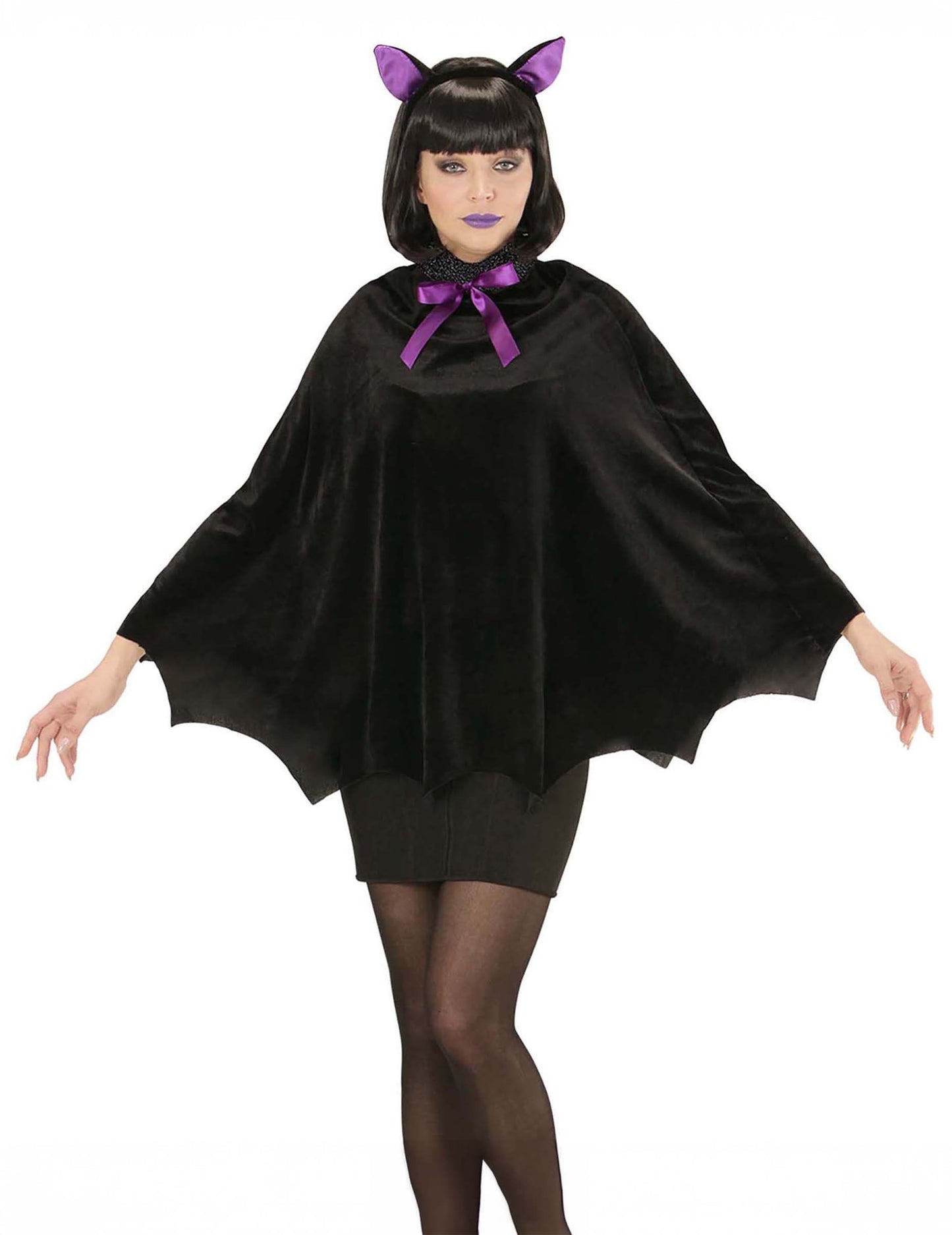 Vue de face du poncho chauve souris