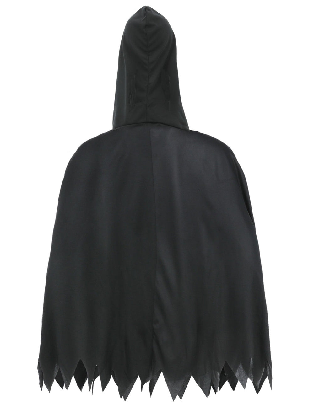 Vue de dos du poncho squelette pour adulte