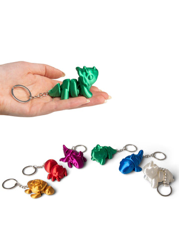 Barvita obesek za ključe z majhnimi živalicami 