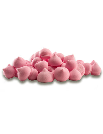 Kozarec majhnih rožnatih sladkornih meringue, 90 g, okras za torto