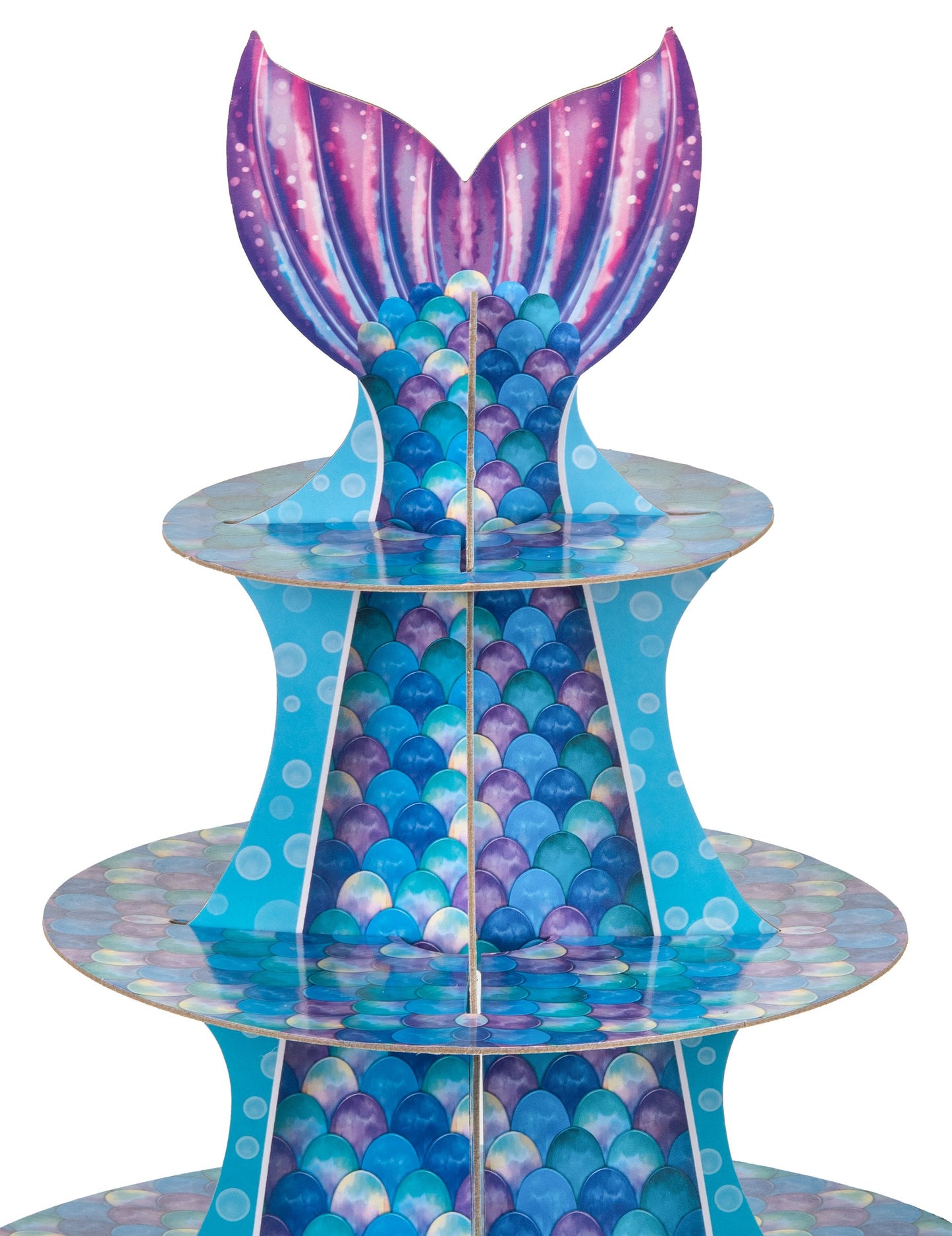 Cupcake zaslon modra vijolična sirena 40 cm