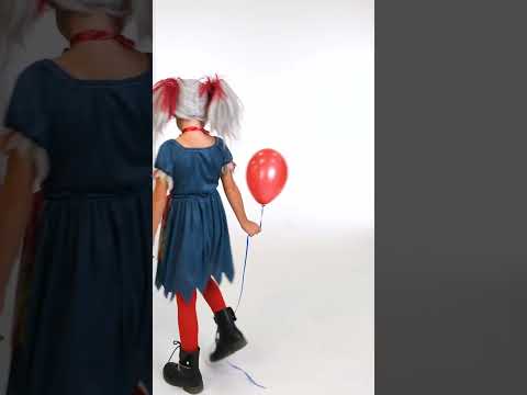 Déguisement clown tueur coloré Halloween fille