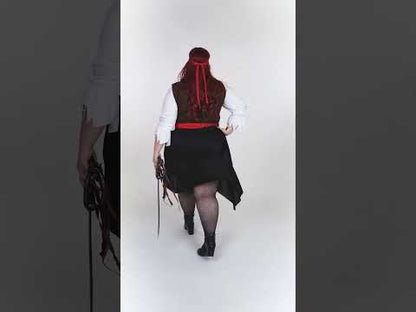 Modri ​​in črno črtasti gusarski preobleki velike velikosti