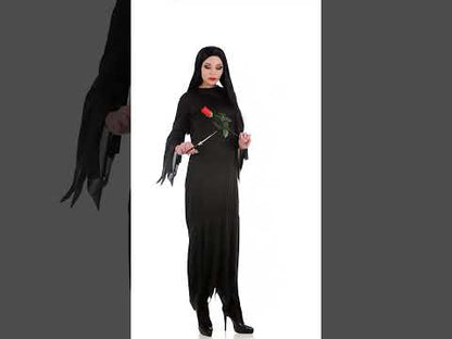 Črna gotska čarovniška kostum