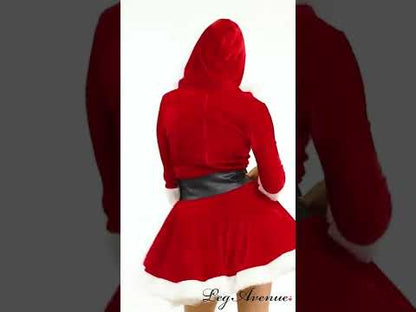 Kostum kratka rdeča obleka ženska božič