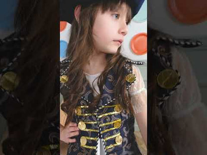 Déguisement pirate bleu foncé fille
