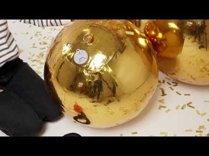 Boule miroir gonflable dorée 90 cm