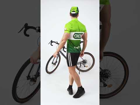 Déguisement cycliste vert CBD homme