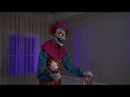Décoration animée Clown Terrifiant avec son et lumières 1,8m