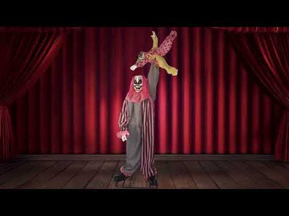 Animirani in zvočni dekoracija strašljivo klovn drži deklico 210cm