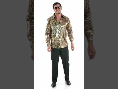 Moška majica z leopard