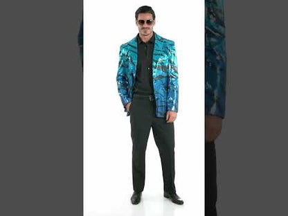 Jakna za obleke z modrim valom za odrasle