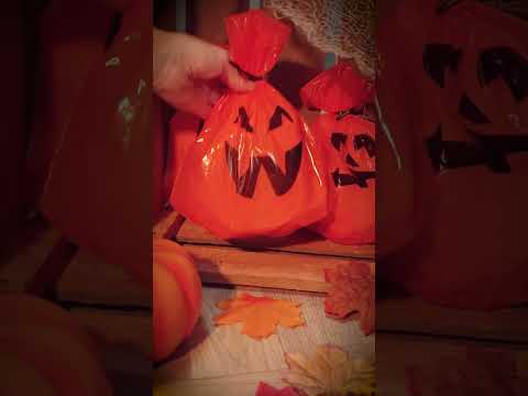 20 Sacs en plastique citrouilles 15 x 20 cm