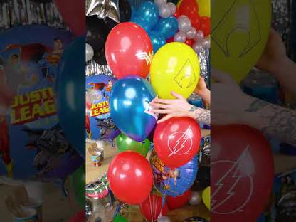10 Ballons latex Justice League™ 25 x 32 cm