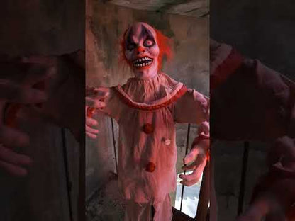 Animirana dekoracija strašljivega klovna 153 cm