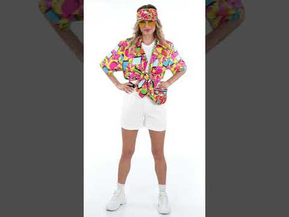 Visor in bananin vzorec 90 -ih večbarvnih odraslih