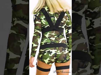 Ženski Combishort vojaški kostum