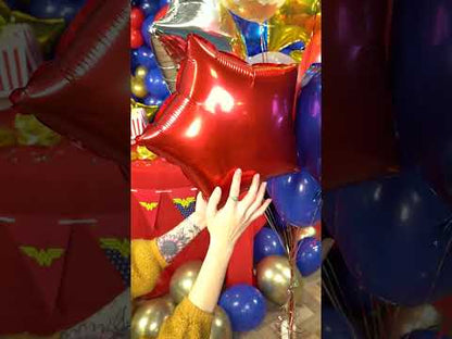 Rdeča zvezda Aluminijasta balona 53 x 46 cm