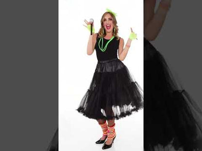 Črni til petticoat 65 cm