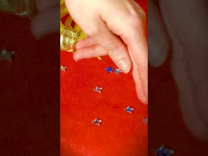 48 étoiles miroir argentées 1 cm confettis de table