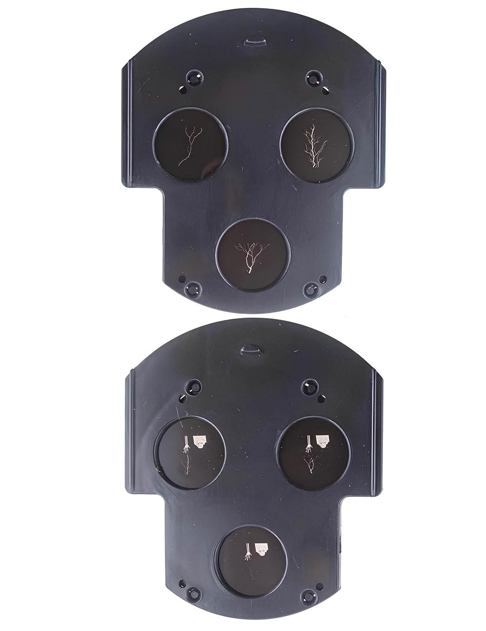 Détail des plaques de motifs du projecteur de foudre avec son du tonnerre