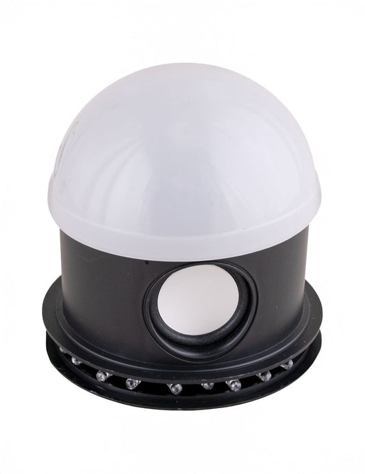 Vue de profil montrant le haut-parleur du projecteur Halloween