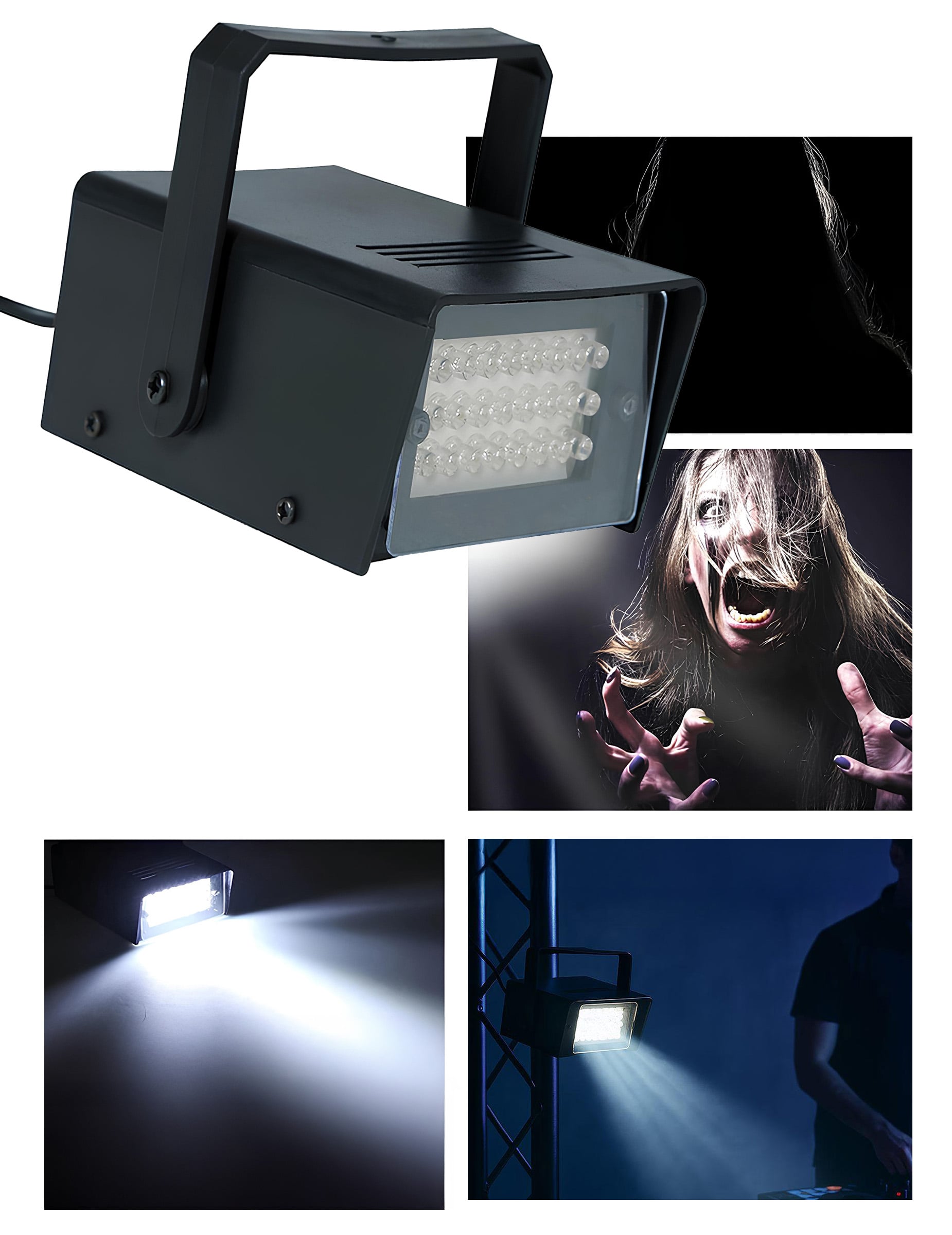 Projecteur lumière Flash stroboscopique pour fête noir 35 LED