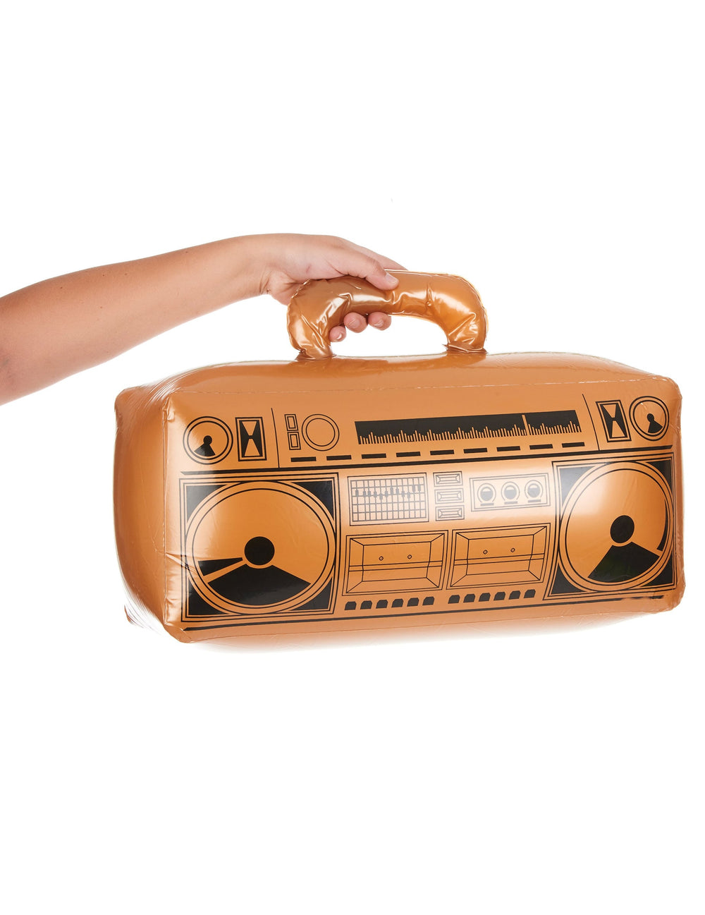 Radio gonflable tenue à la main par la poignée du Radio gonflable pour adulte or