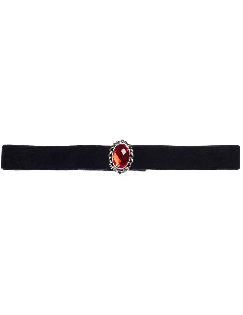 choker za halloween za odrasli črna z rdeča diamantom