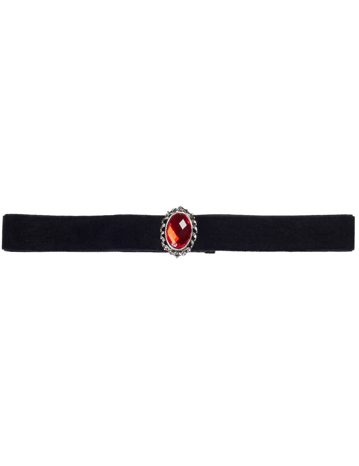 choker za halloween za odrasli črna z rdeča diamantom