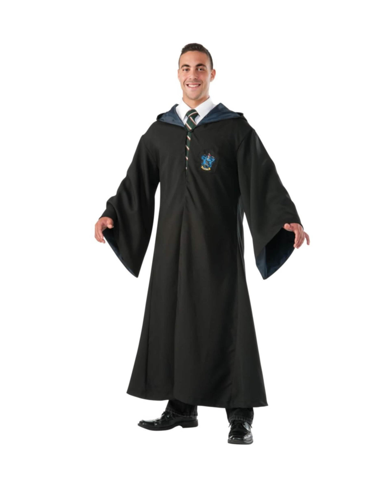 Luksuzna replika robe čarovnika Ravenclaw za odrasli, črna in modra
