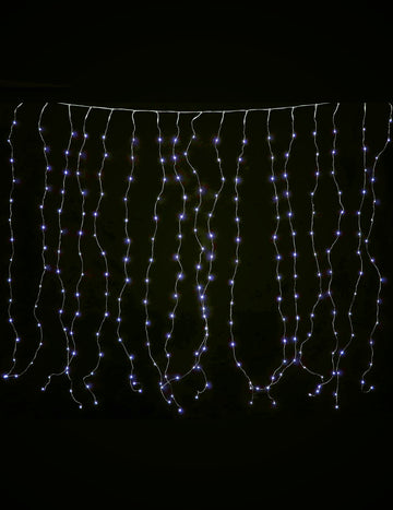 Hladna bela lahka zavesa 1,7 x 0,5 m 90 LED