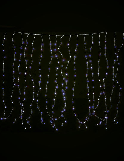 Hladna bela lahka zavesa 1,7 x 0,5 m 90 LED