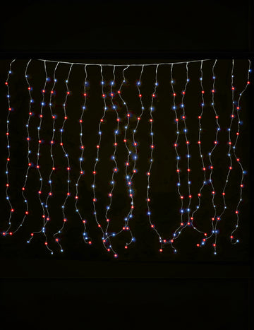 Večbarvna lahka zavesa 1,7 x 0,5 m 90 LED