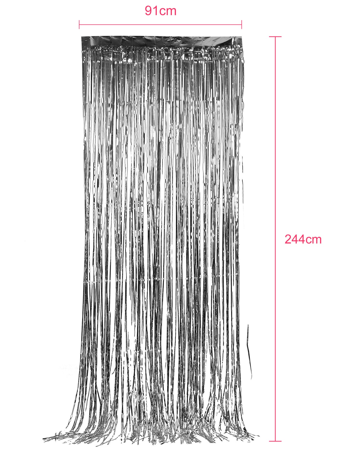 Srebrna peneča zavesa 91 x 244 cm
