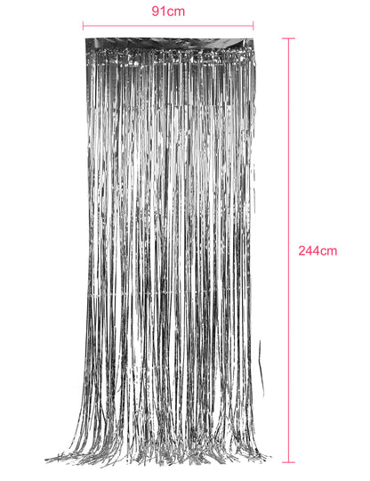 Srebrna peneča zavesa 91 x 244 cm
