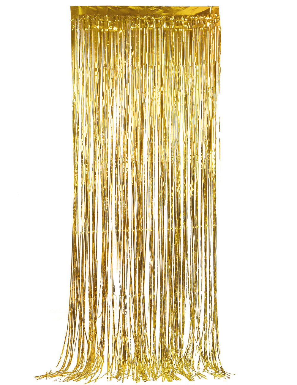 Rideau scintillant pour fête couleur or à franges