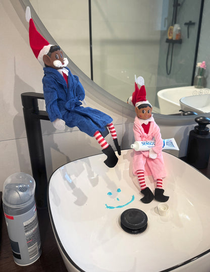 Modra jutranja obleka za nagajivo vilinsko punčko