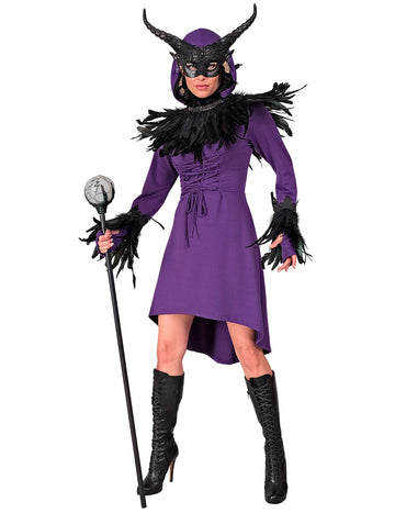 Ženska vijolična srednjeveška gotska obleka