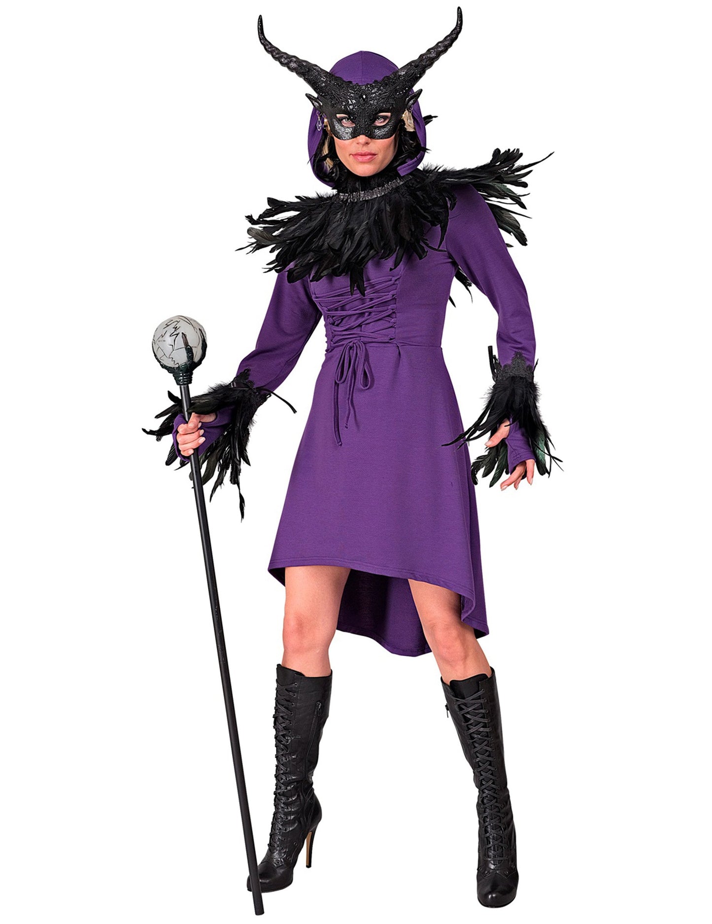 Ženska vijolična srednjeveška gotska obleka