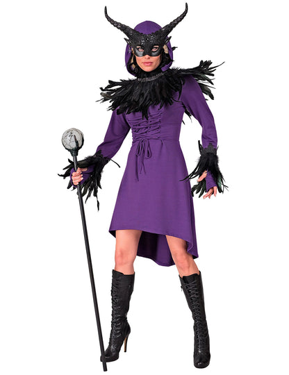 Ženska vijolična srednjeveška gotska obleka