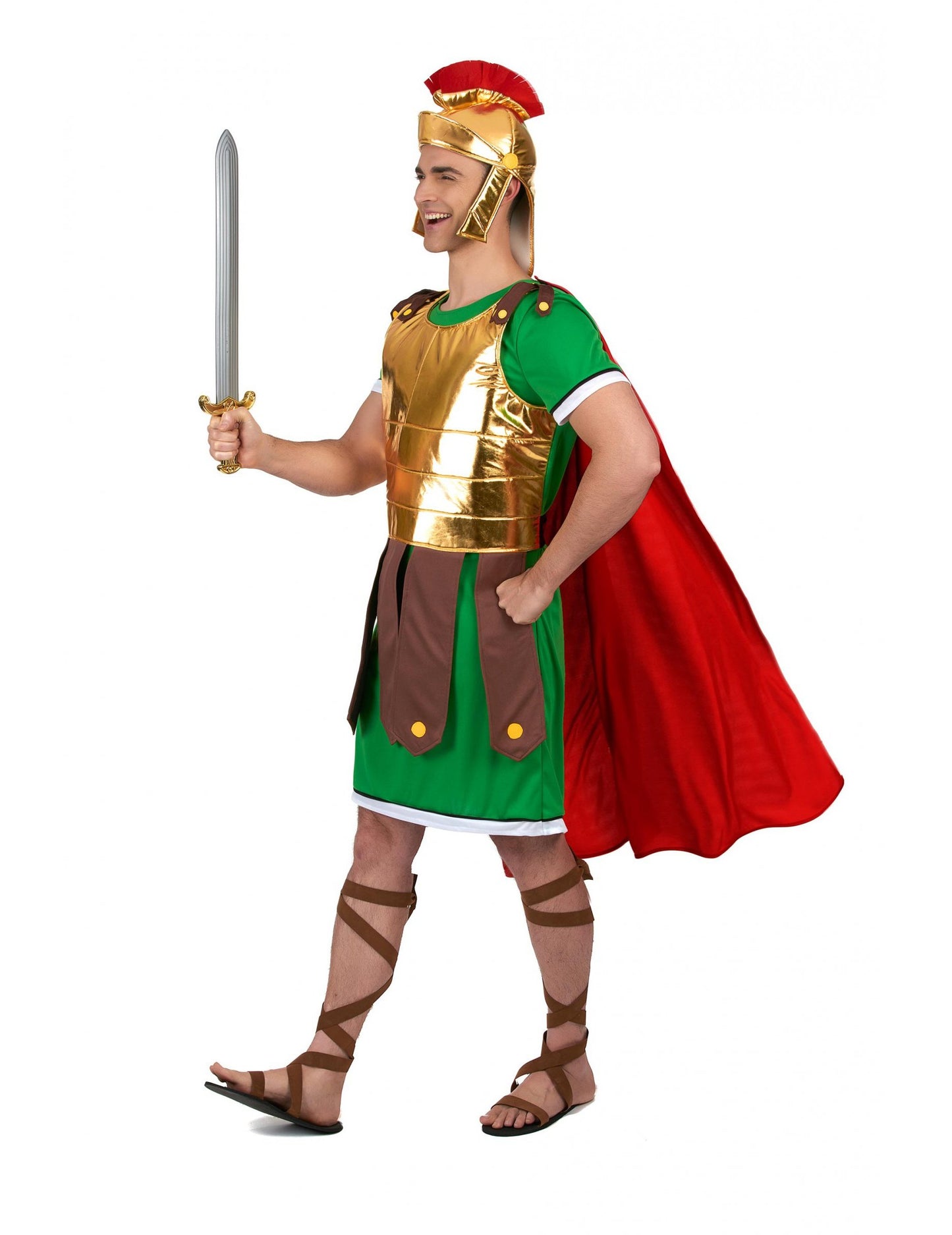 Vue de profil du déguisement de centurion romain pour homme