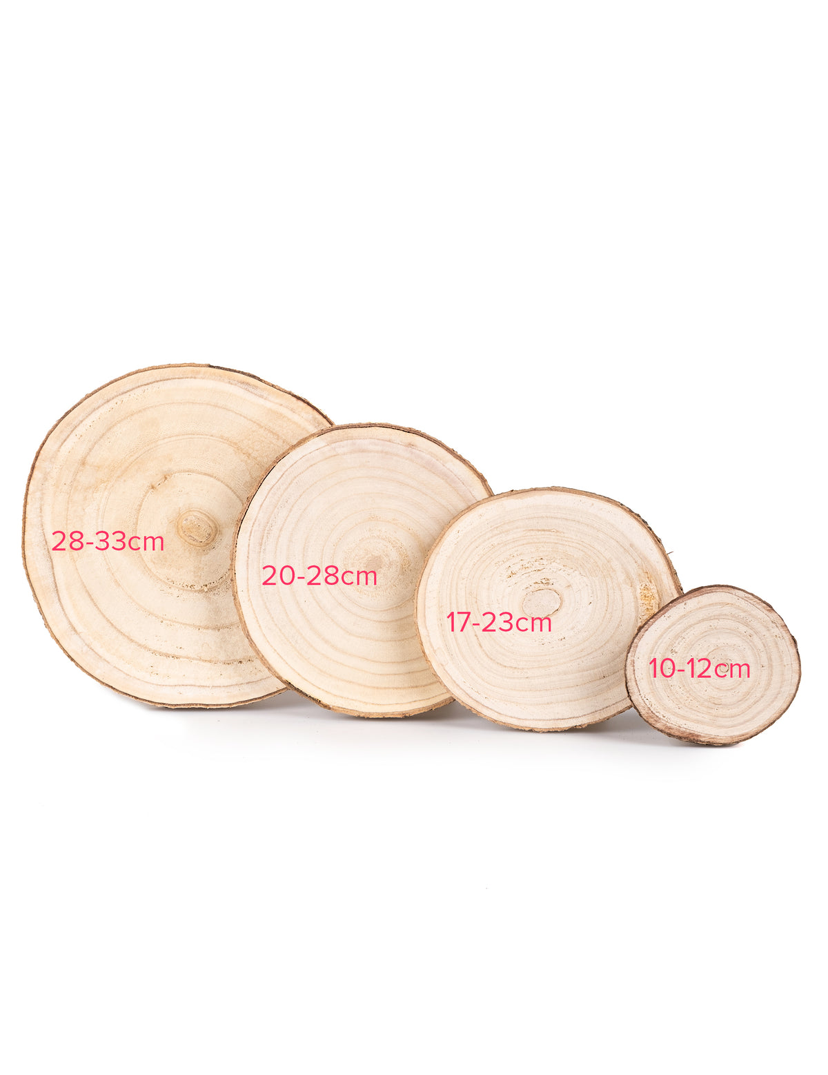 Comparaison des formats du rondin de bois naturel pour décoration