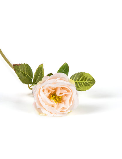Umetna pastelno roza vrtnica na steblu 42 cm poročna dekoracija