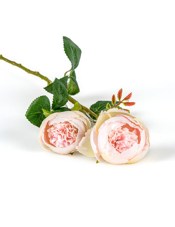 Pastelno roza umetne vrtnice na steblih 46 cm, komplet 2 kosov