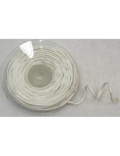 Rouleau de raphia avec fil métallique pour décoration blanc 10 m